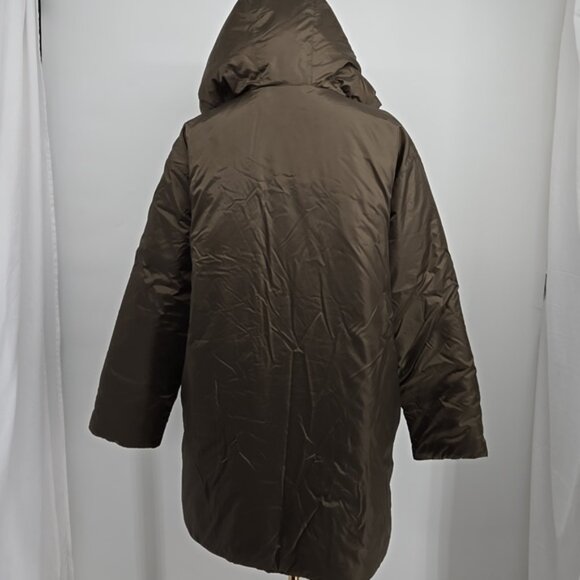 ASPESI Forest Hooded Padded Design Lightweight Construction Coat Size Medium - Picture 9 of 16